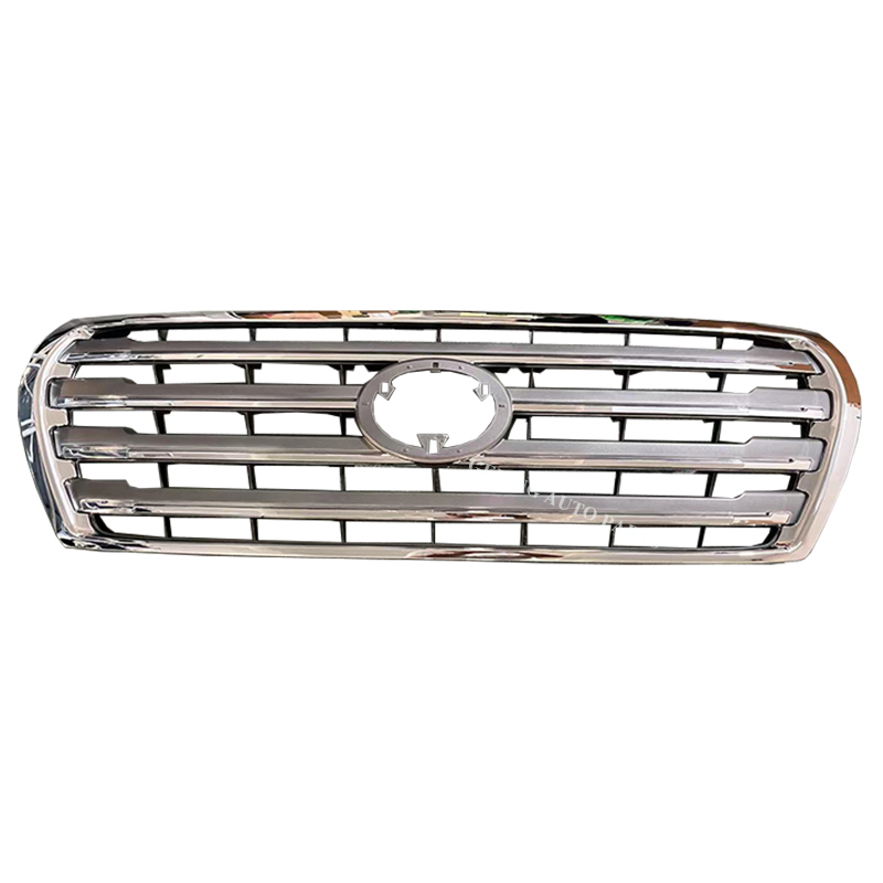 ABS Chrome Front Bumper Grill Mesh Hood Front Center Middle Grille For Toyota Land Cruiser Fj200 LC200 2012-2015