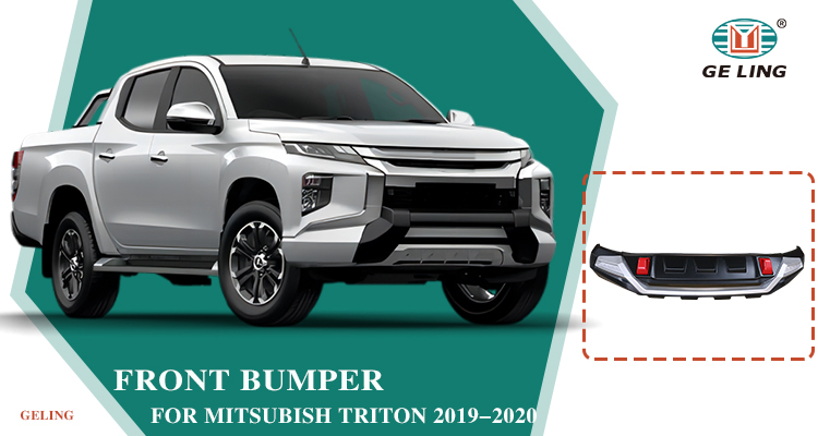 Front Bumper Guard Modification with Lights For Mitsubishi Triton L200 2019 2020+ 