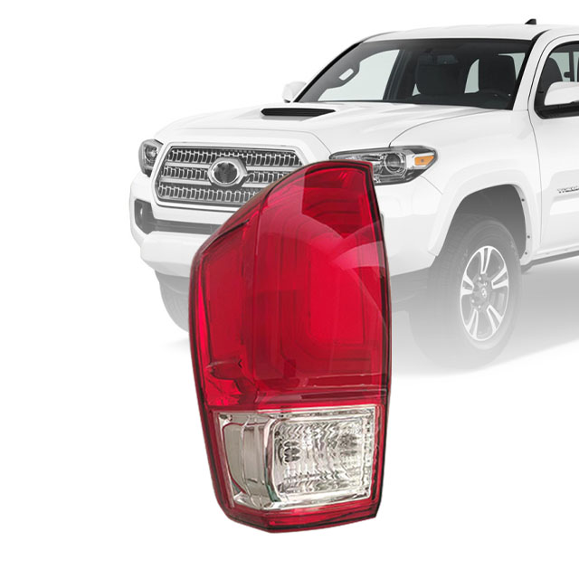 GELING Auto Lamps Red Cover Chrome Taillight Rear Lamp Tail Light For Toyota Tacoma 2016 - 2023 2017